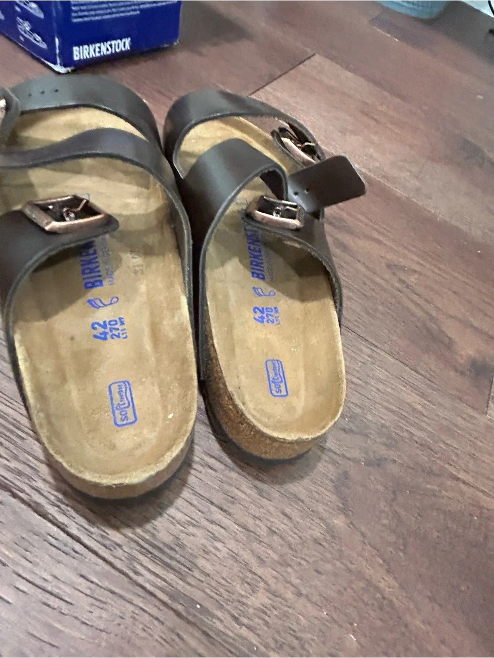 Birkenstock Brown Leather Cross-Strap Sandals